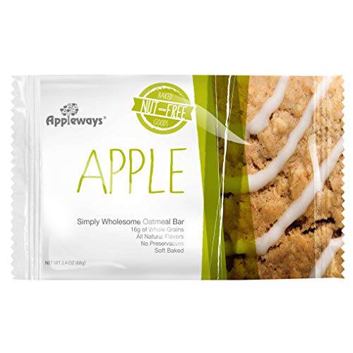 Appleways Whole Grain Apple Oatmeal Bar | 2.4 Oz | Pack of 12