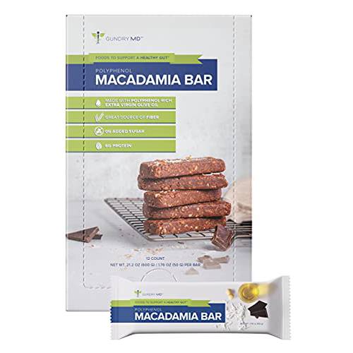 Gundry MD Polyphenol Rich Macadamia Nut Bars, 12 Pack