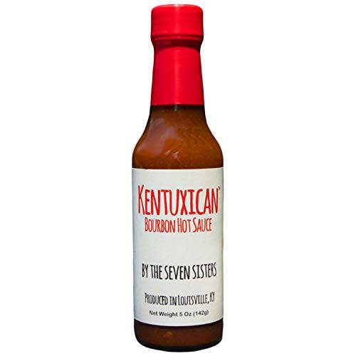 Kentuxican Bourbon Hot Sauce - Premium Mexican Hot Sauce Made with Authentic Kentucky Bourbon, Habanero, Carolina Reaper, Chile de Arbol - Natural, Keto Friendly, Gluten Free, No Preservatives - 5 oz
