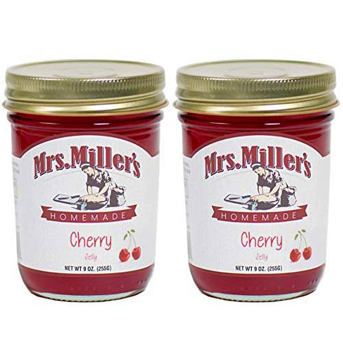 Mrs. Miller’s Amish Homemade Cherry Jelly 2 Pack - 9 Ounces Each Jar