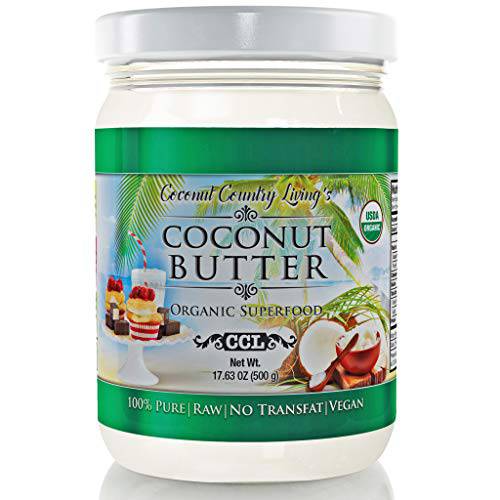 Organic Coconut Butter 17.63 Oz Raw Stone Ground Pureed For Keto Paleo Friendly Recipes