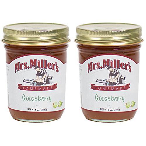 Mrs. Miller’s Amish Homemade Gooseberry Jam 9 Ounces - Pack of 2