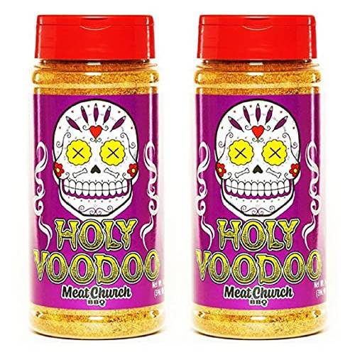 Meat Church BBQ Rub Combo: Two Bottles of VooDoo (14 oz) BBQ Rub and Seasoning for Meat and Vegetables, Gluten Free, Total of 28 Ounces