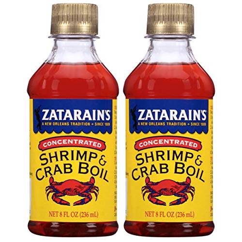 ZATARAINS Crab and Shrimp Boil Liquid, Concentrated, 8-Ounce (2 Pack (8 oz))