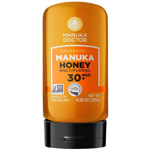 MANUKA DOCTOR - MGO 30+ SQUEEZY Manuka Honey Multifloral, 100% Pure New Zealand Honey. Certified. Guaranteed. RAW. Non-GMO (10.58 oz)