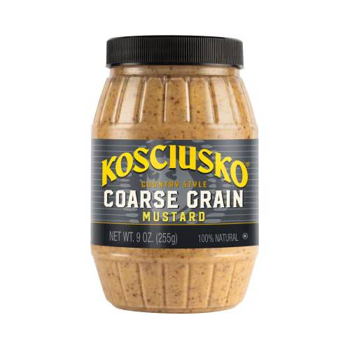 Plochman’s Kosciusko Country Style Coarse Grain Mustard, Hearty Country Classic, 9 Ounce Jar