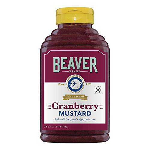 Beaver Cranberry Mustard, 13 Ounce Squeeze Bottle