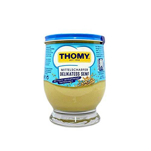 German Mustard Thomy Delikatess Senf Mittelscharf in Glas 250ml From Germany