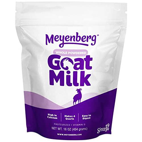 Meyenberg Whole Powdered Goat Milk, 16 Ounce, Resealable Pouch, Gluten Free, Non Gmo, Vitamin D (Pack of 1)
