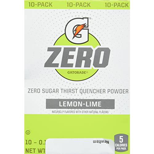 G Zero Lemon Lime Powder 10 Count (Pack of 1)