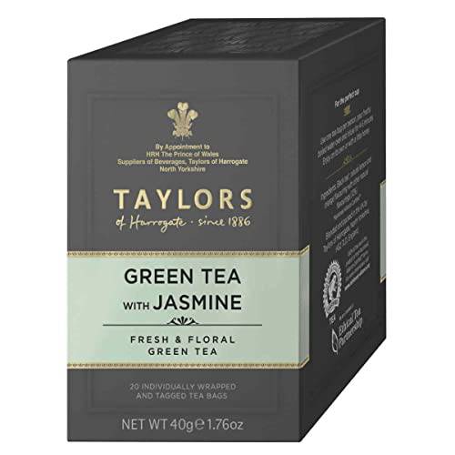 Taylors of Harrogate Green Tea with Jasmine, 20 Count(Pack of 1)