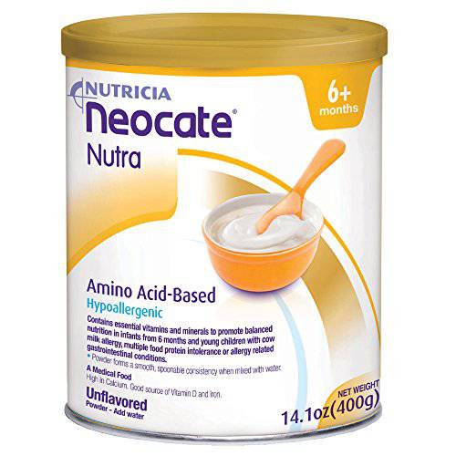 Neocate Nutra - Amino Acid-Based Hypoallergenic Solid Food - 14.1 Oz Can (Pack of 4)