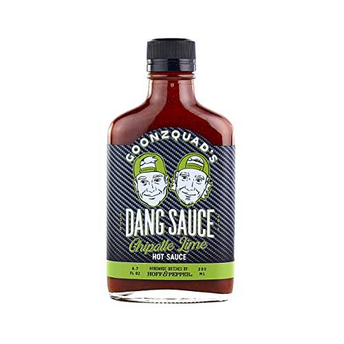 Hoff and Pepper Goonzquad Dang Sauce Handmade Chipotle Lime Hot Sauce Farm-Fresh Tennessee Peppers for the Jalapeno Pepper Hot Sauce Lover Keto Spicy Goodness Seasoning, (6.7 fl oz)