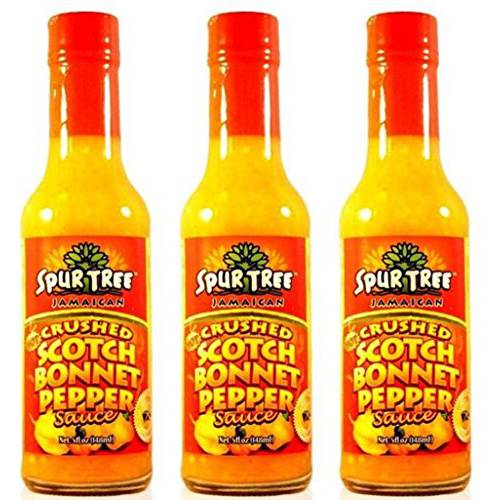 Spur Tree Jamaican Scotch Bonnet Pepper Sauce – Scotch Bonnet Hot Sauce for an Authentic Jamaican Experience – Scotch Bonnet Peppers to Spice Up Your Dish (5 Oz, 3 Pack)