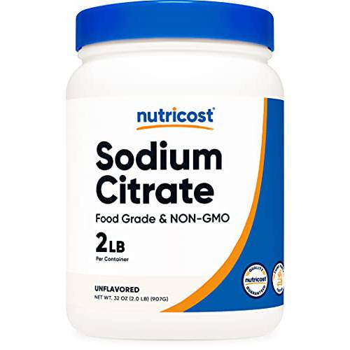 Nutricost Sodium Citrate Powder 2LB (32oz) - Food Grade, Non-GMO - Emulsifier, Natural Flavor Enhancer, Food Preservant