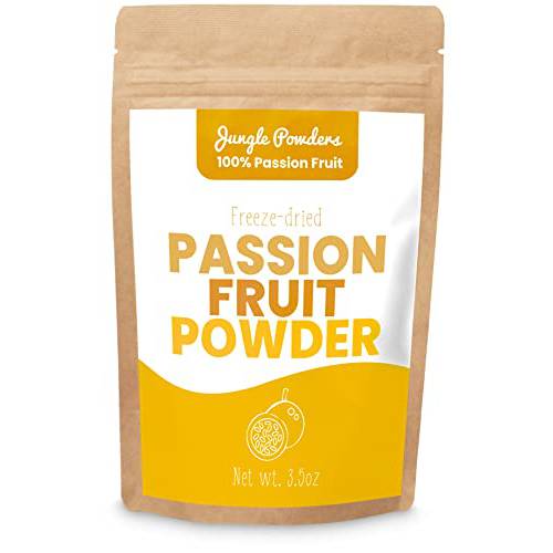 Jungle Powders Passion Fruit Powder 3.5oz, Natural Unsweetened Powdered Freeze Dried Passion Fruit Extract, Filler, and Additive Free Superfood Powder
