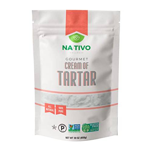Nativo Gourmet Cream of Tartar - Food grade - Gluten Free - Keto and Paleo - Non GMO - 30 oz bag