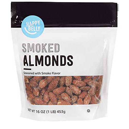 Amazon Brand - Happy Belly Smoked Almonds, 16 Ounce