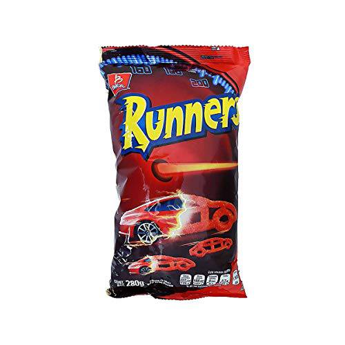 Barcel Runners Mexican Chips (58 gm) - Delicious Fritters - Lemon and Chili Flavor - Great Taste Chips From Maxico- Car Shaped Snacks - Box of 5 Bags
