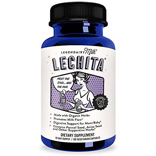 Legendairy Milk® Lechita® - Contains Fennel and Anise - FENUGREEK FREE - Certified Organic by QAI, Certified Vegan, Non-GMO Project Verified, Certified Halal, and Certified Kosher