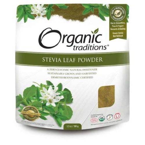 Organic Traditions Stevia Leaf Powder, 3.5 oz (100 g)