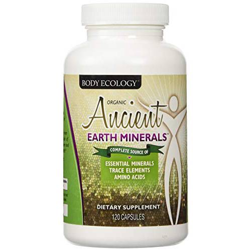 Body Ecology Ancient Earth Minerals | 100% Plant-Derived Trace Mineral Supplement | Builds Immunity, Promotes Detoxification, Non-GMO | 120 Capsules