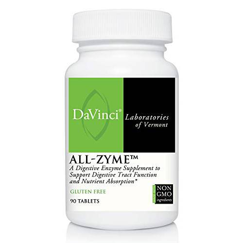 Davinci Laboratories – All-Zyme, Proteolytic Enzymes and Digestive Enzyme Supplement, Bloating, Gas, Constipation, and Joint Health, Non-GMO Ingredients, 90 Tablets