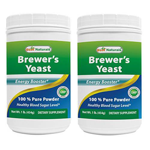 Best Naturals 2 Pack 100% Pure Brewers Yeast Powder - 16 oz - Supports for Increased Breast Milk Supply During Breastfeeding, Lactation, Digestive Health