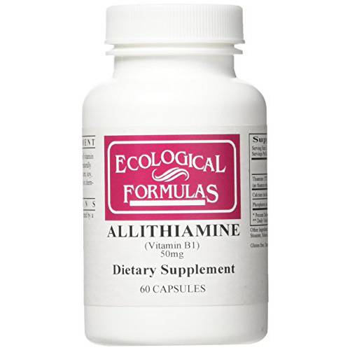 Ecological Formulas Allithiamine Vitamin B1 50 Mg, White, 60 Count