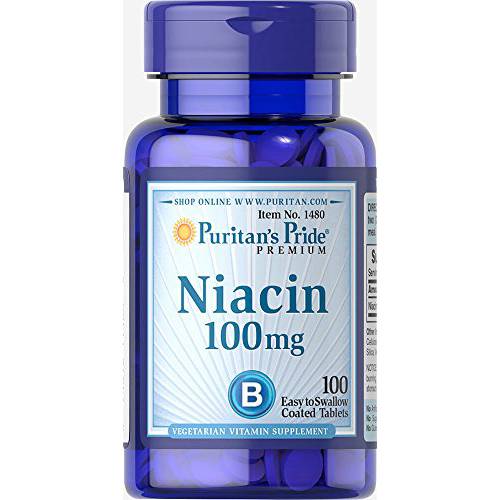 Puritan’s Pride Niacin 100 mg 100 Tablets