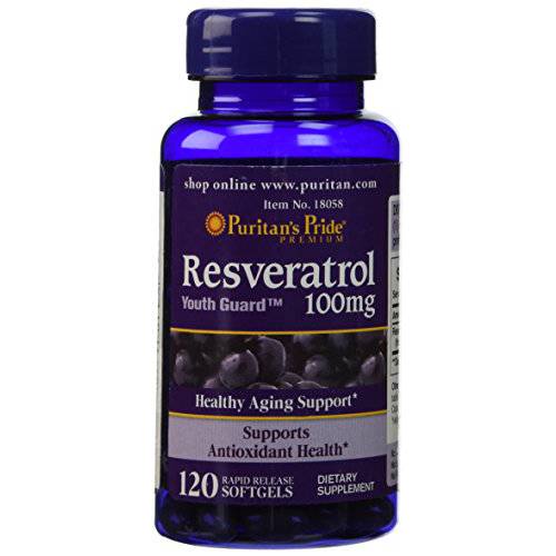 Puritan’s Pride Resveratrol 100 mg / 120 Softgels