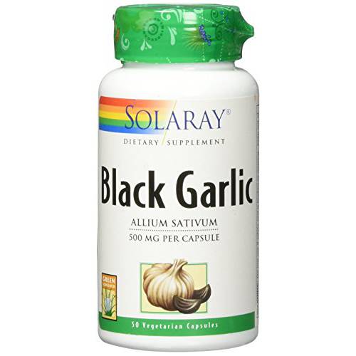 Solaray Fermented Black Garlic 500 mg | Healthy Immune, Circulatory & Cardiovascular Support | 50 VegCaps