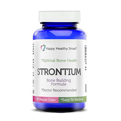 1 Strontium Bone Healthy Supplement Recommended By Doctors Worldwide 90, Easy To Swallow Veggie Caps Made In The USA