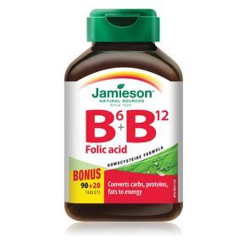 Jamieson B6 + B12 and Folic Acid, 110 tabs