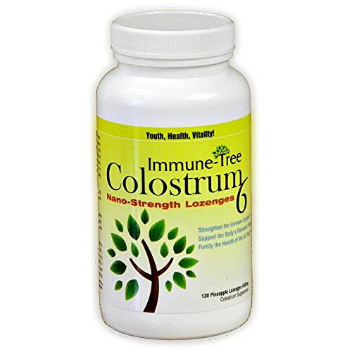 Immune Tree Colostrum6, Certified 6-Hour Colostrum, Pineapple Flavor, 130 Lozenges