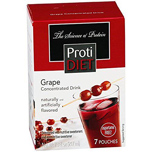 ProtiDIET Grape Concentrated Drink Mix, 7 servings