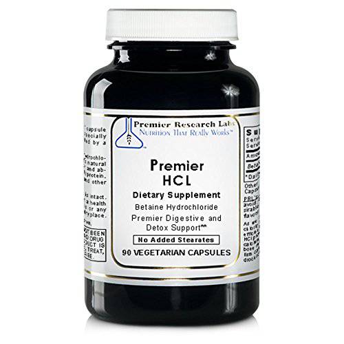 Premier Research Labs HCL - Betaine Hydrochloride Acid Supplement - Supports Digestion - Vegan, Gluten-Free, Kosher - 90 Plant-Source Capsules