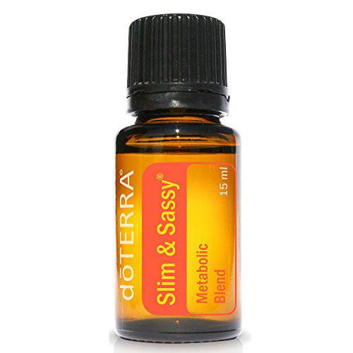 doTERRA - Slim & Sassy Essential Oil Metabolic Blend - Promotes Healthy Metabolism, Helps to Manage Hunger Cravings When Taken with Water for Diffusion, Internal, or Topical Use - 15 mL