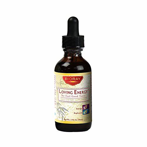 BIORAY Daily Loving Energy - 2 fl oz - Adrenal Support with Medicinal Mushrooms - Non-GMO, Vegan, Gluten Free
