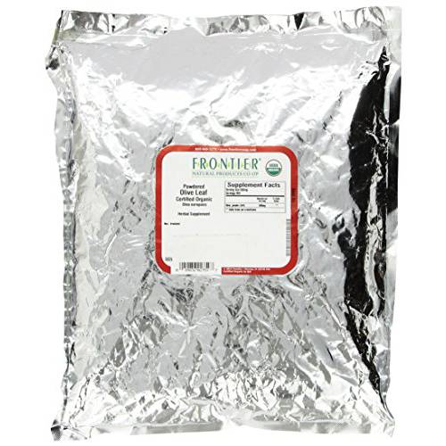 Frontier Co-op Olive Leaf Powder, Certified Organic, Kosher | 1 lb. Bulk Bag | Olea europaea L.