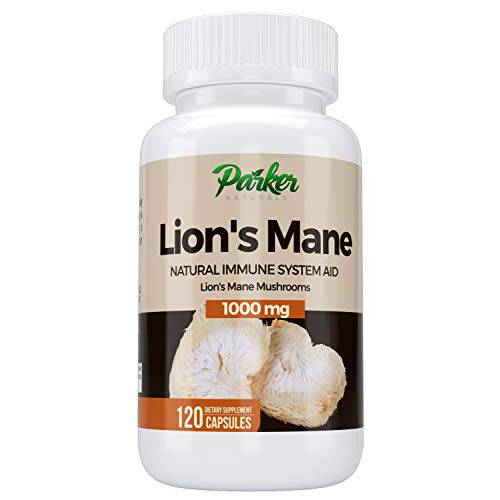 Parker Naturals Premium Lion’s Mane Mushroom Capsules Supports Immune System, Brain Health and Supports Focus, and Mental Clarity. Nature’s Original Superfood. 90 Capsules. 2000mg
