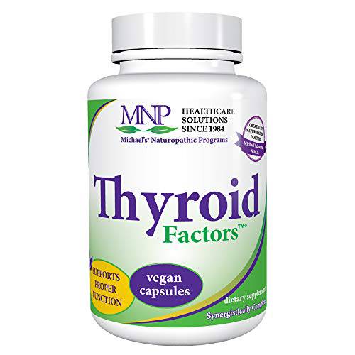 Michael’s Naturopathic Programs Thyroid Factors - 90 Vegan Capsules - Nutrients for Production of Thyroid Hormones Thyroxin & Triiodothyronine - Vegetarian, Gluten Free, Kosher - 30 Servings
