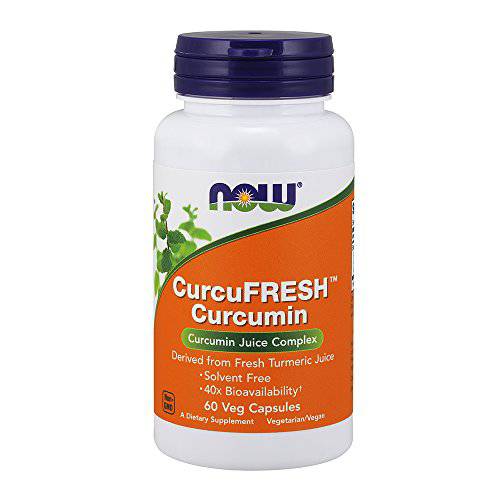 NOW Supplements, CurcuFRESH™ Curcumin, Derived from Fresh Turmeric Juice, Curcumin Juice Complex, 60 Veg Capsules