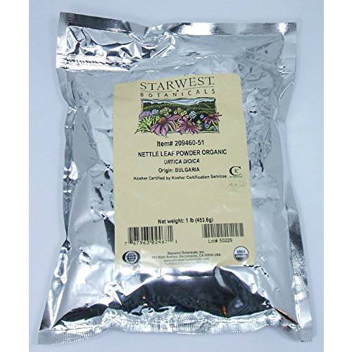 Starwest Bottanicals Organic Nettle Leaf Powder 1lb Bag