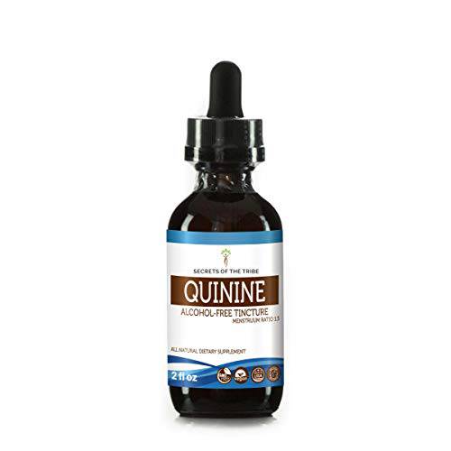Secrets of the Tribe Quinine Tincture Alcohol-Free Extract, Quinine (Cinchona officinalis) Dried Bark 2 oz