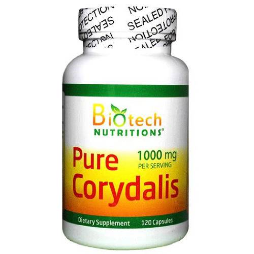 Biotech Nutritions Pure Corydalis Dietary Supplement 10:1 Extract 1000 mg 120 Count