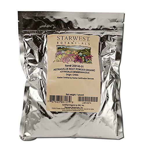 Starwest Botanicals Organic Astragalus Root Powder, 1 Pound