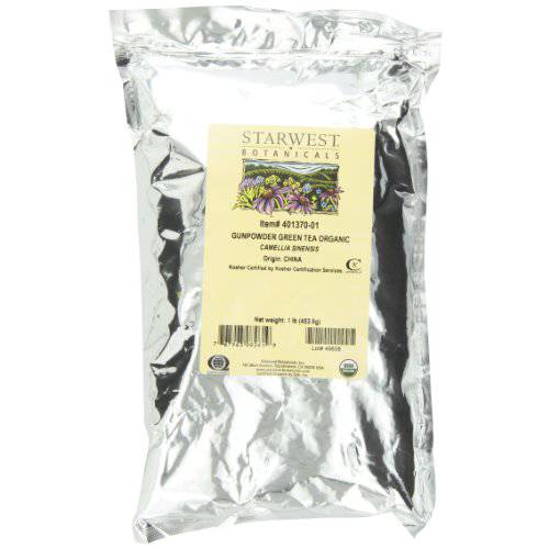 Starwest Botanicals Organic Gunpowder Green Tea, 1-pound Bag