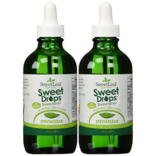 Sweetleaf Stevia Stevia Clear Liquid 4-ounce (2-Pack)
