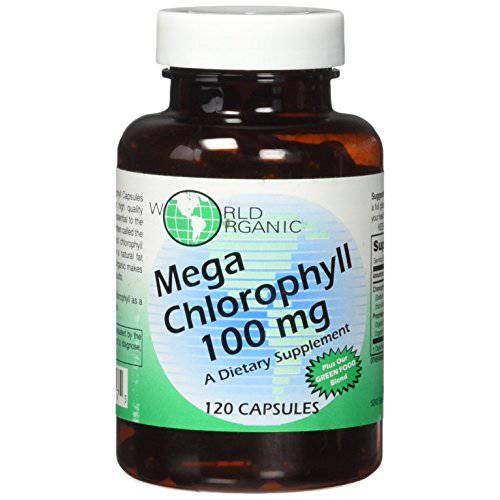 World Organics 100 mg Mega Chlorophyll, 120 Count